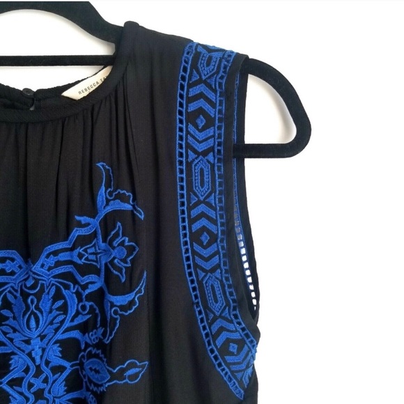 Rebecca Taylor Aztec Sleeveless Embroidered Dress - Picture 5 of 7